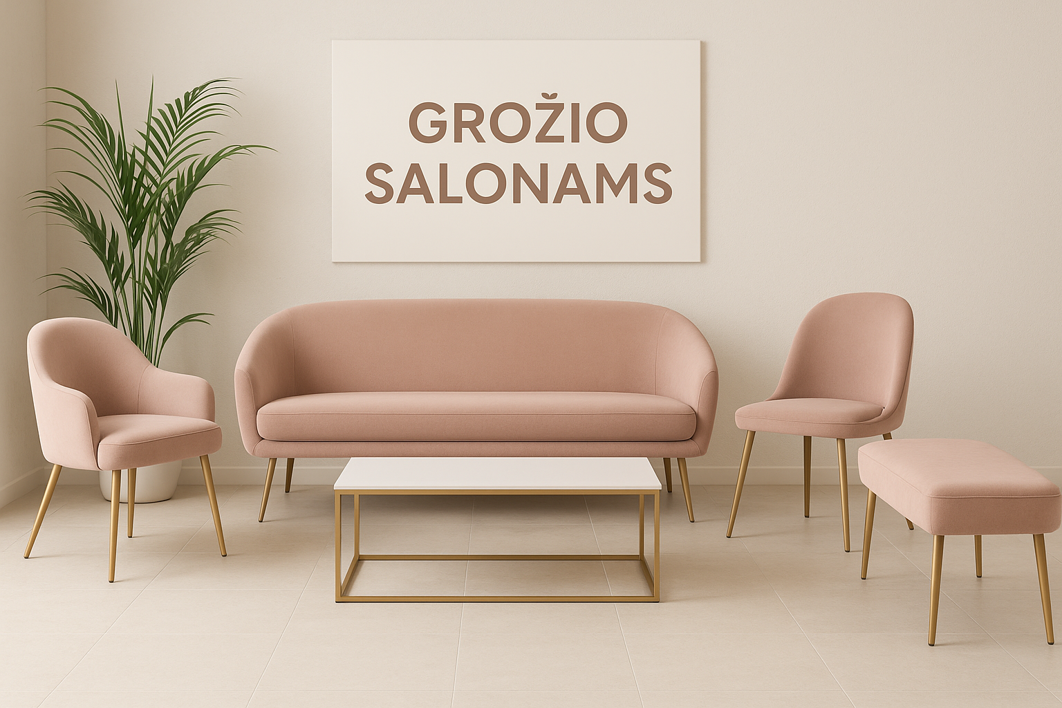 Laukiamojo baldai grožio salonams