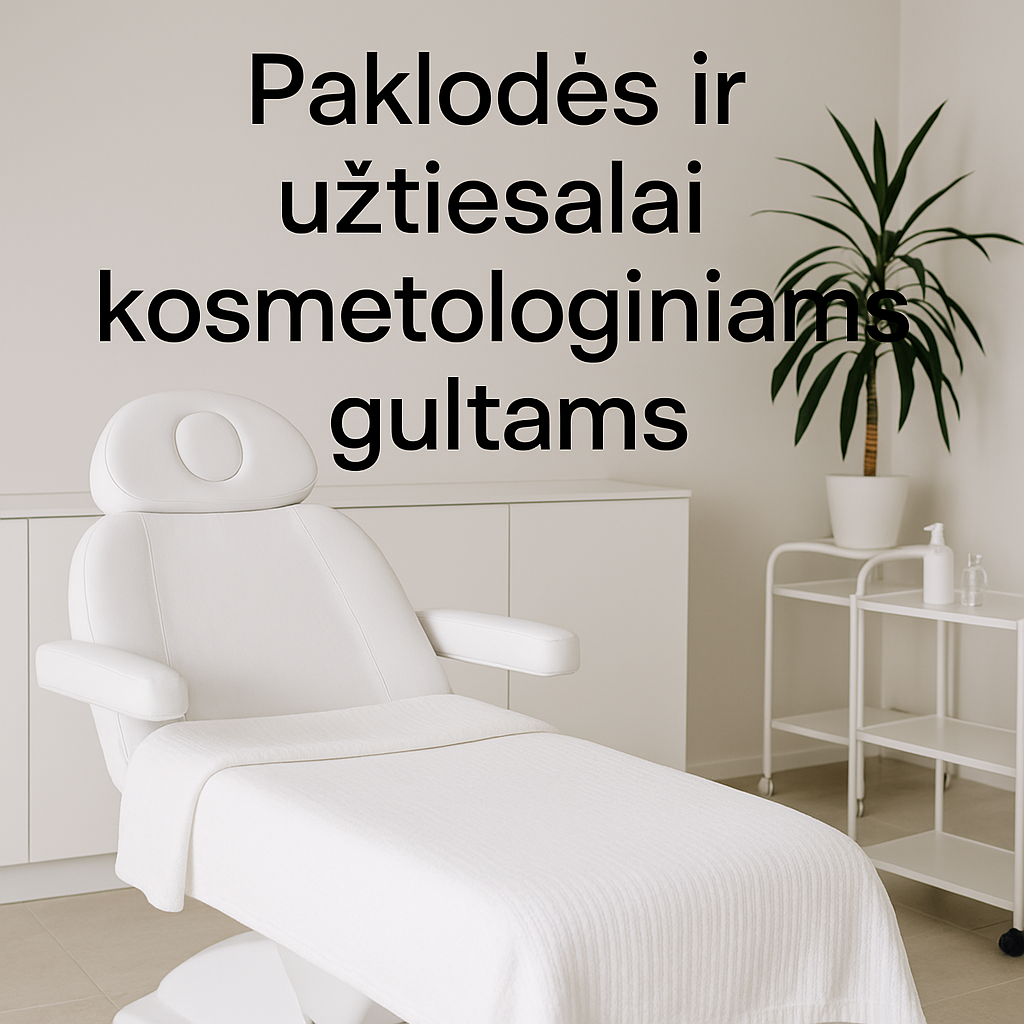 Paklodės ir užtiesalai kosmetologiniams gultams