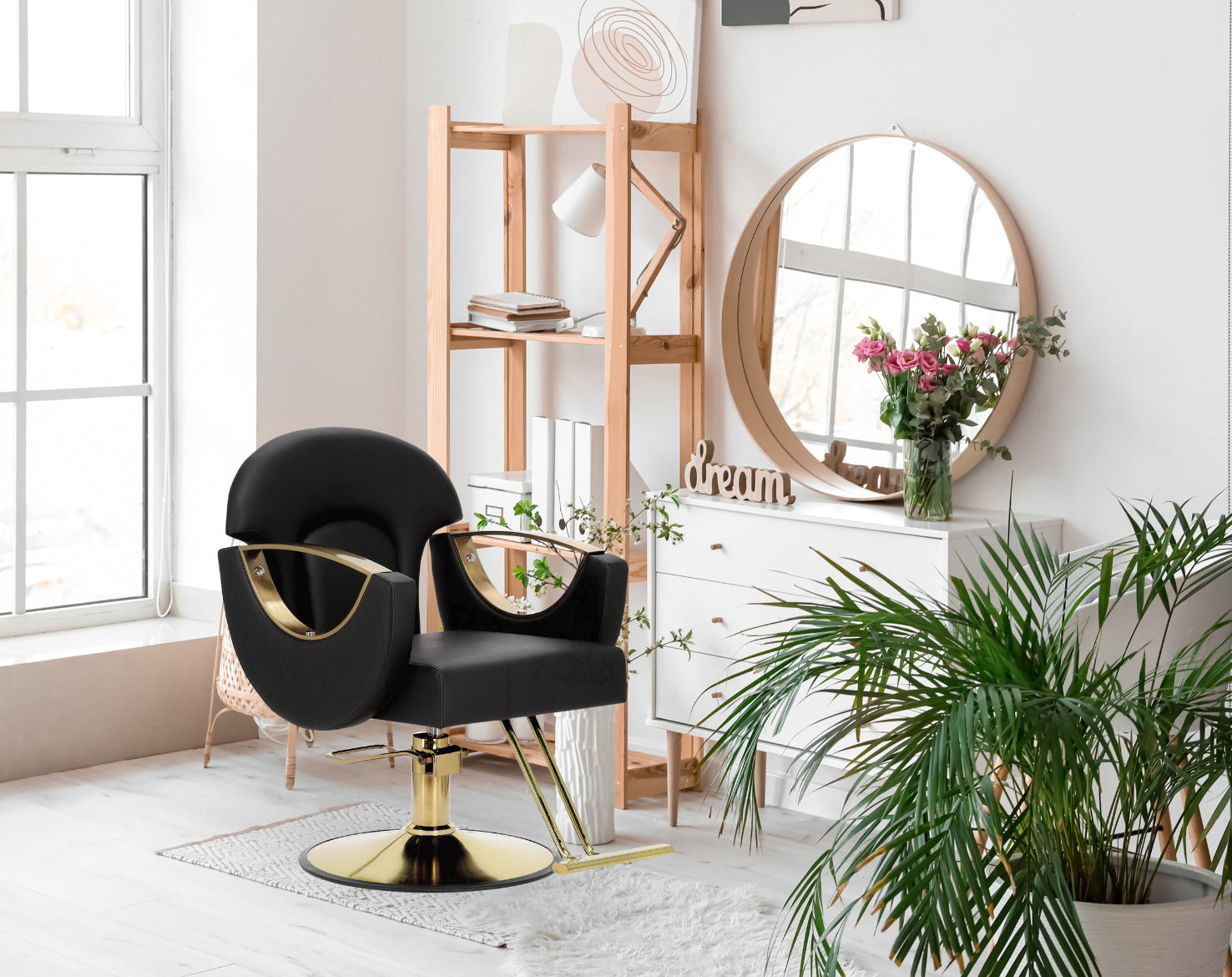 Kirpyklos kėdė NOVA – juoda