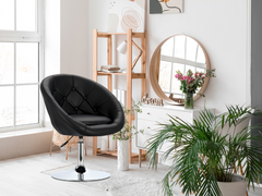 Kirpyklos kėdė Ferrara Silver, juoda