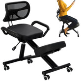 Ergonominė kėdė su atlošu EN301, juoda