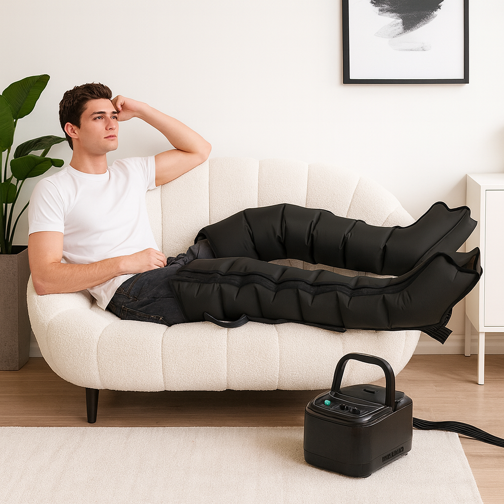 Presoterarpinis - limfodrenažinis kojų masažuoklis, 360°, 6 kamerų