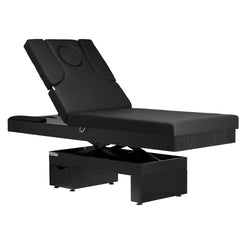 Elektrinis masažo stalas / kosmetologinis gultas su šildymu ir LED apšvietimu F245 – juodas