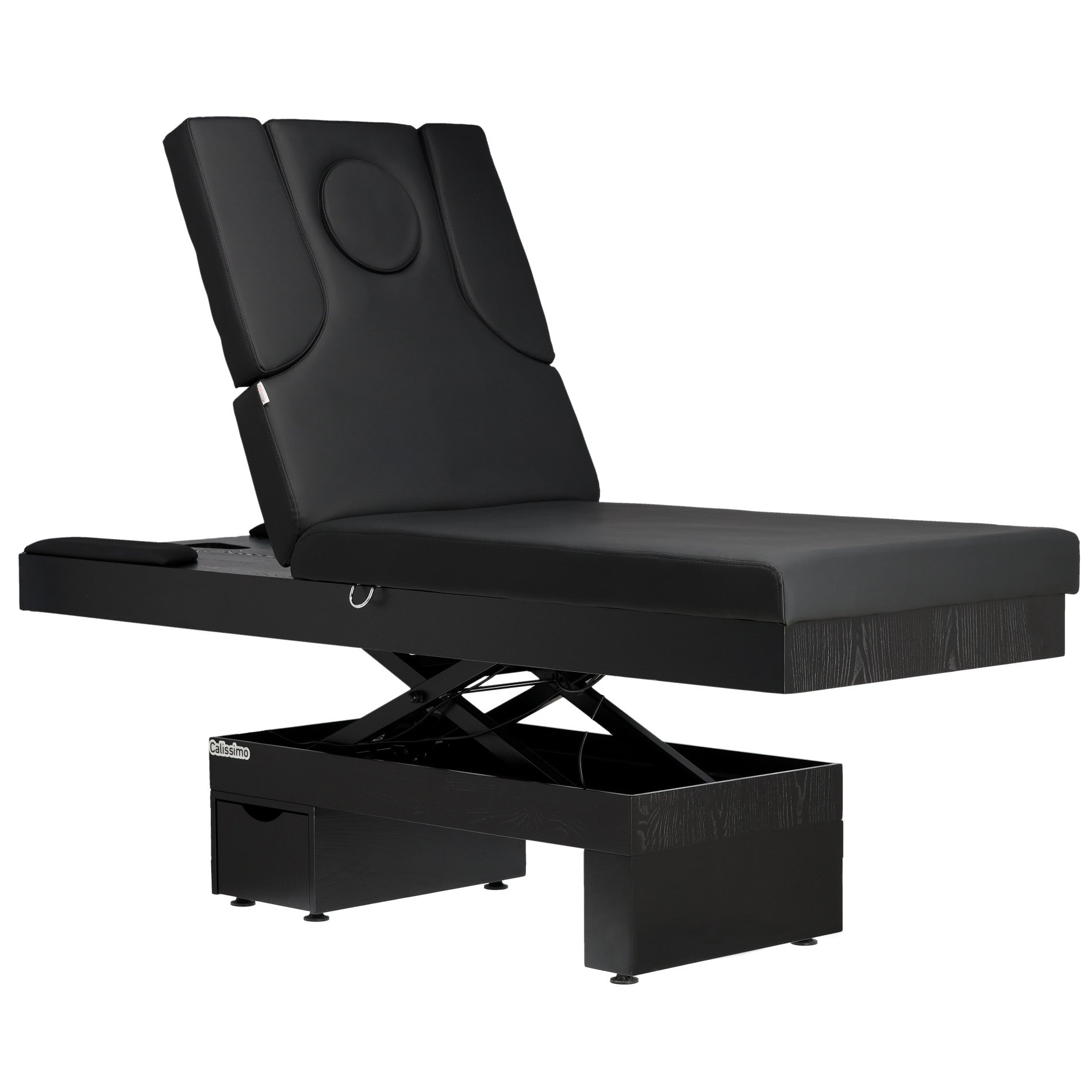 Elektrinis masažo stalas / kosmetologinis gultas su šildymu ir LED apšvietimu F245 – juodas