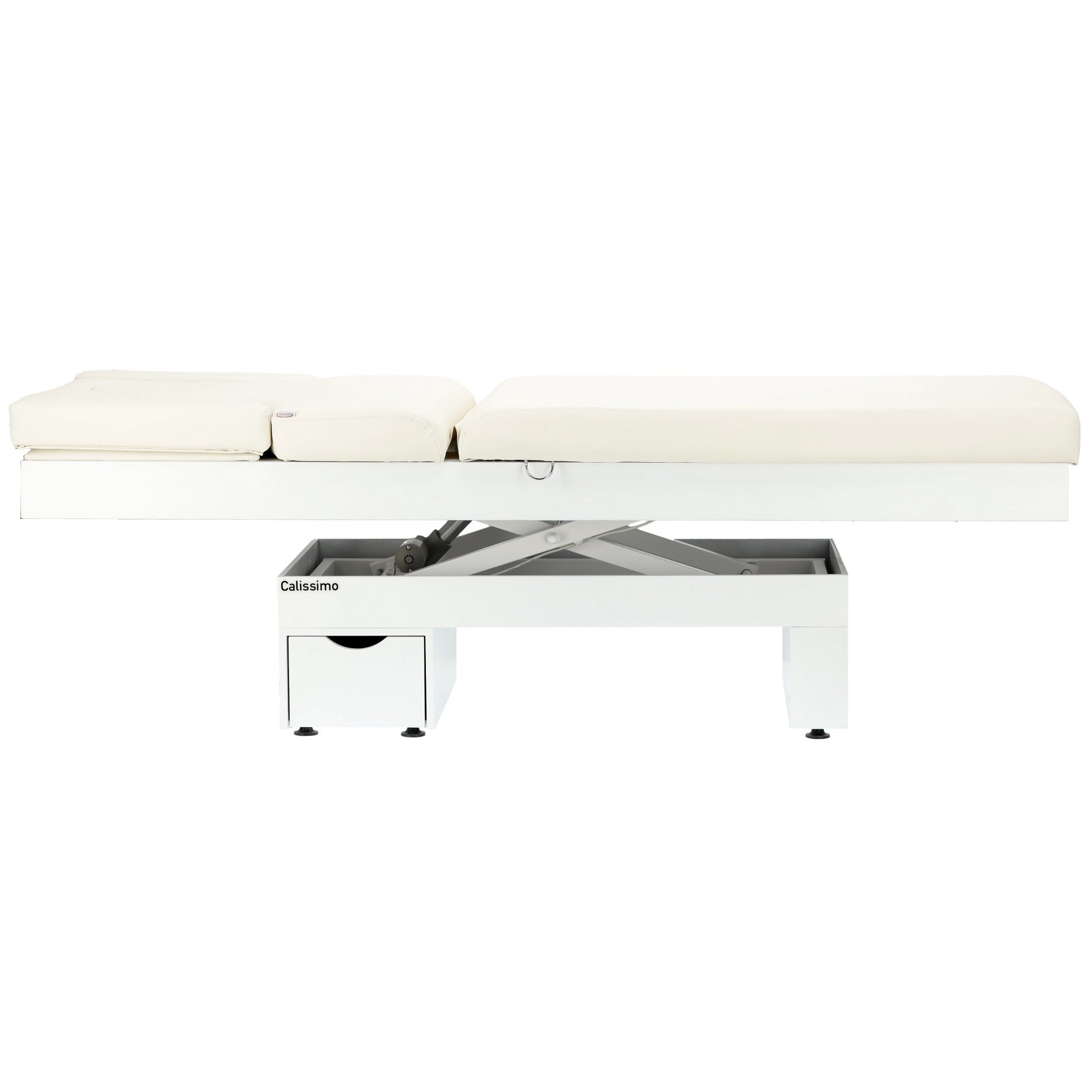 Elektrinis masažo stalas / kosmetologinis gultas su šildymu ir LED apšvietimu F245 – baltas