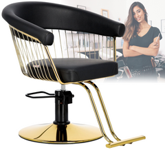 Kirpyklos kėdė Zoe GOLD, juoda su aukso sp. apdaila