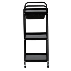 Kosmetologinis staliukas SL030 su ratukais – juodas