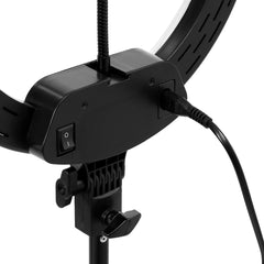 Ring Light 13″ LED žiedinė lempa su stovu, 36 W, juoda – 12 vaizdas