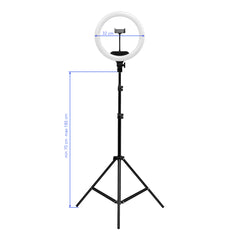 Ring Light 13″ LED žiedinė lempa su stovu, 36 W, juoda – 16 vaizdas