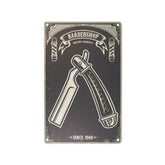 Decorative plaque barber b048