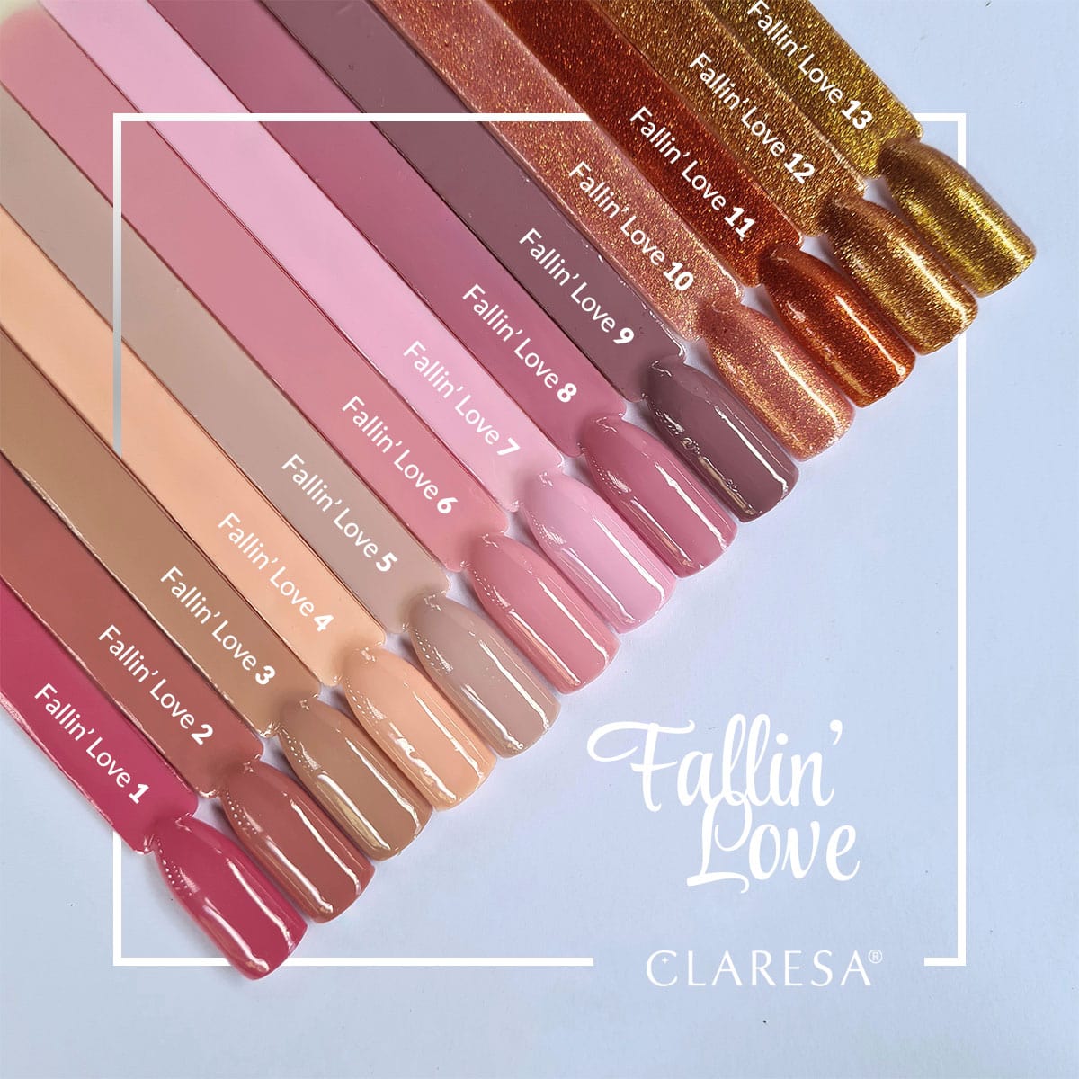 CLARESA Hybrid nail polish FALLIN "LOVE 1