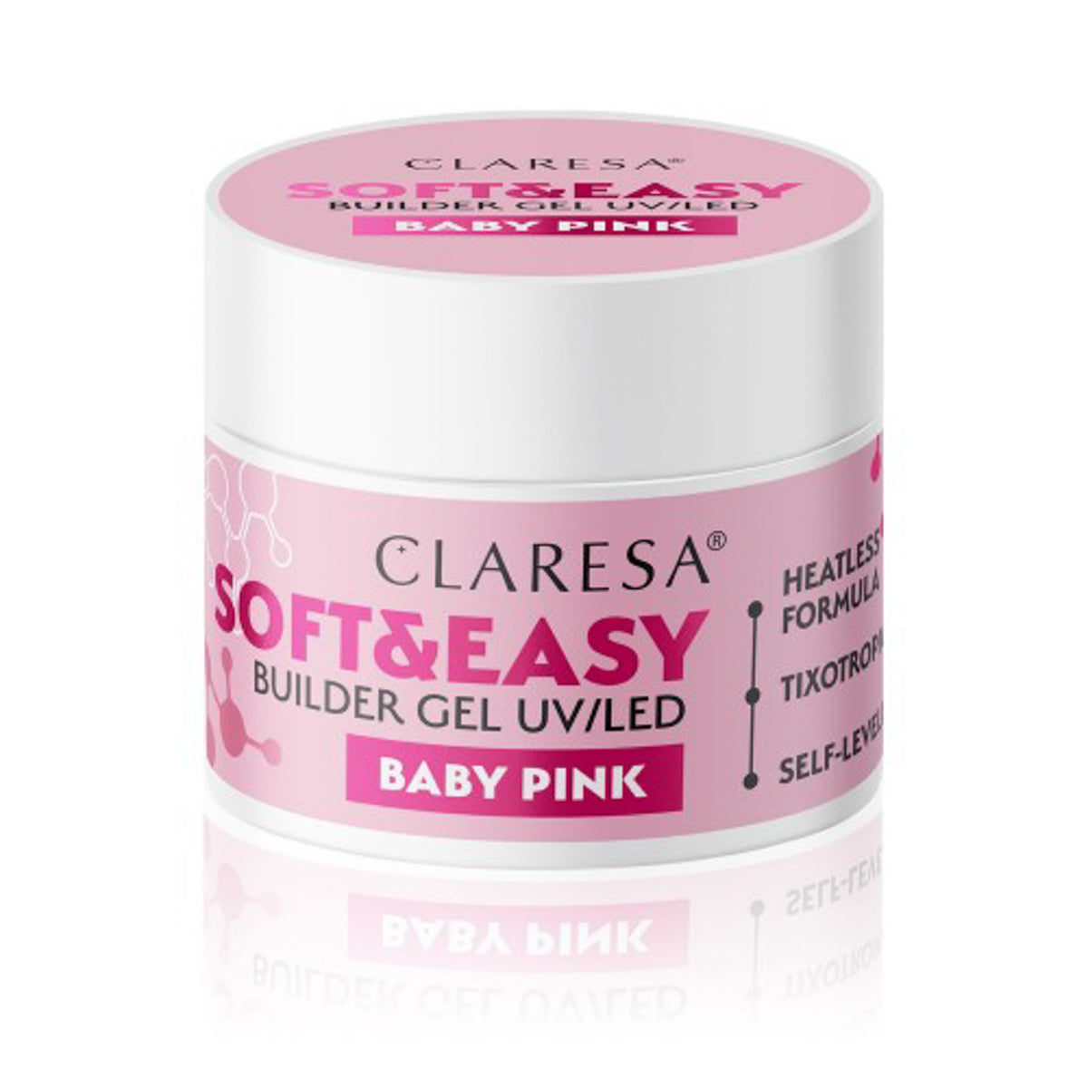 Statybinis nagų gelis CLARESA Soft & Easy Baby Pink, 45 g