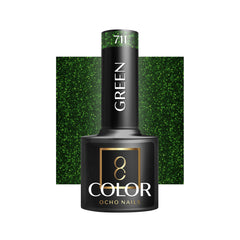 OCHO NAILS Hibridinis nagų lakas ŽALIAS 711 -5 g