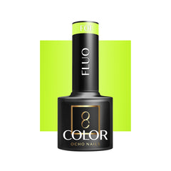 OCHO NAILS Hibridinis nagų lakas, neoninis FLUO F01 -5 g