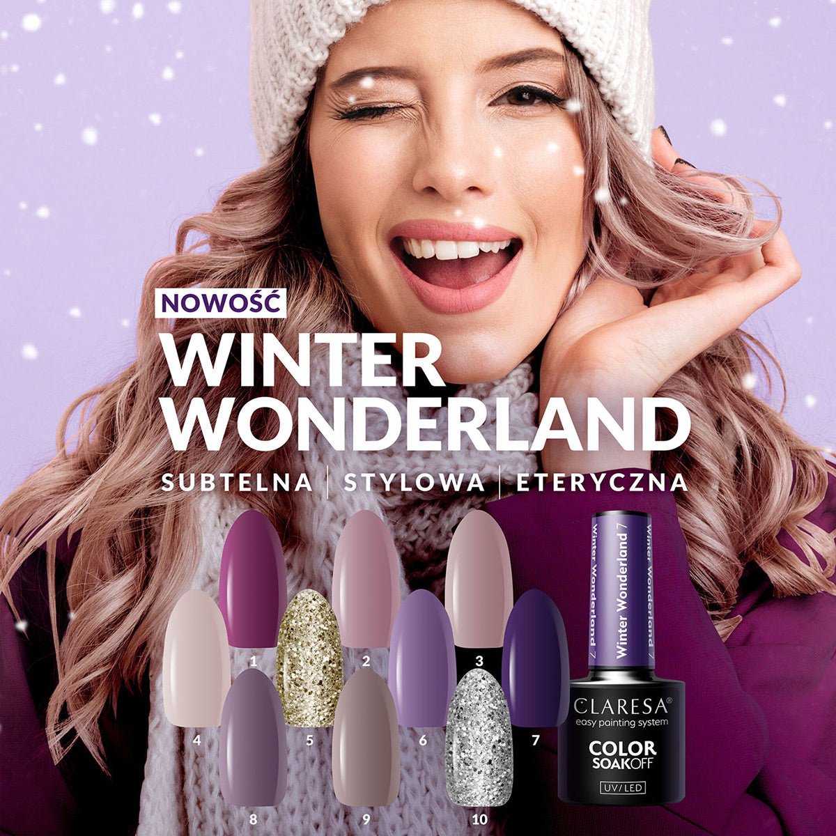 Hibridinis gelinis lakas CLARESA Winter Wonderland 8, 5 g