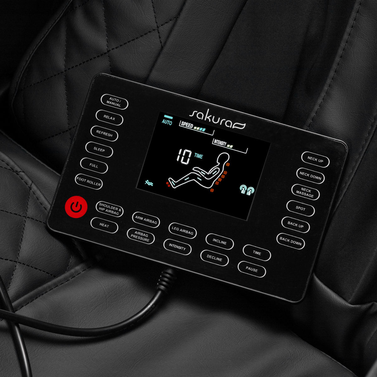 Masažinis fotelis Sakura Standard 801 – juodai raudonas