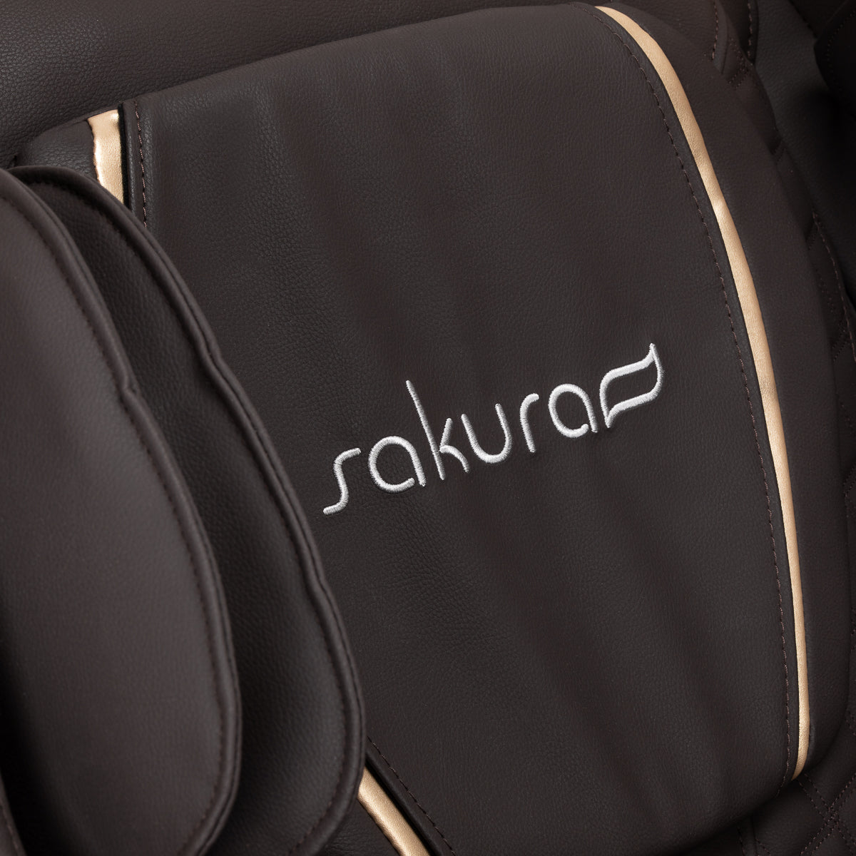 Masažinis fotelis Sakura Classic 306A – medžio imitacijos ruda oda