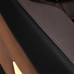 Masažinis fotelis Sakura Classic 306A – medžio imitacijos ruda oda