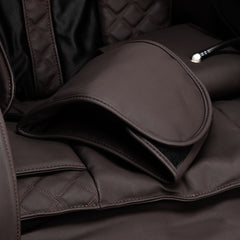 Masažinis fotelis Sakura Classic 306A – medžio imitacijos ruda oda