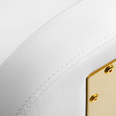 Kosmetologinė kėdutė AM-304G (balta, aukso)