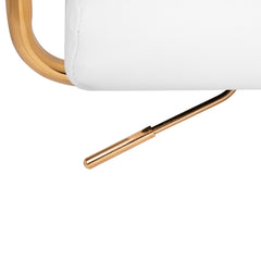 Kosmetologinė kėdė QS-OF211G, aukso ir baltos sp.