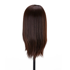 Gabbiano WZ4 training head with beard, synthetic hair, color 4#, length 8"+6"