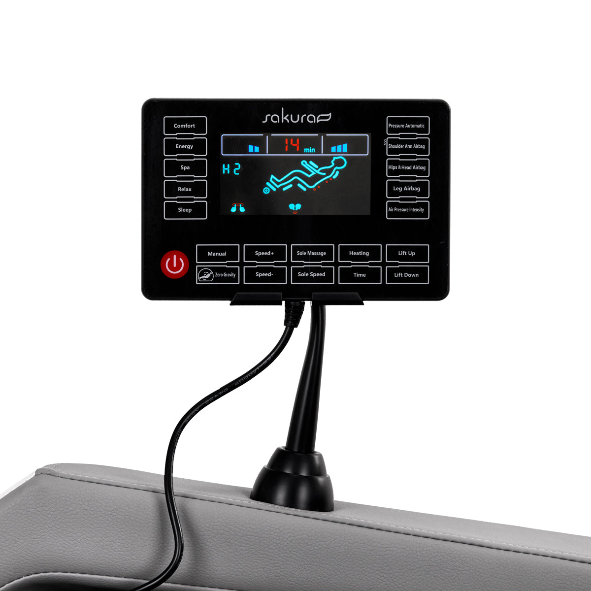 Masažinis fotelis Sakura Classic 802A – baltai pilkas