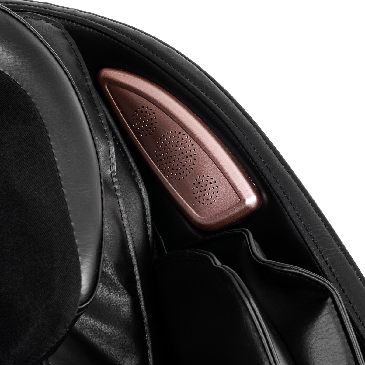 Masažinis fotelis Sakura Classic 305 Wooden Leather – ruda smėlio spalva su medžio imitacija