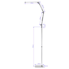 LED procedūrinė lempa Yoga 22W – sidabrinė