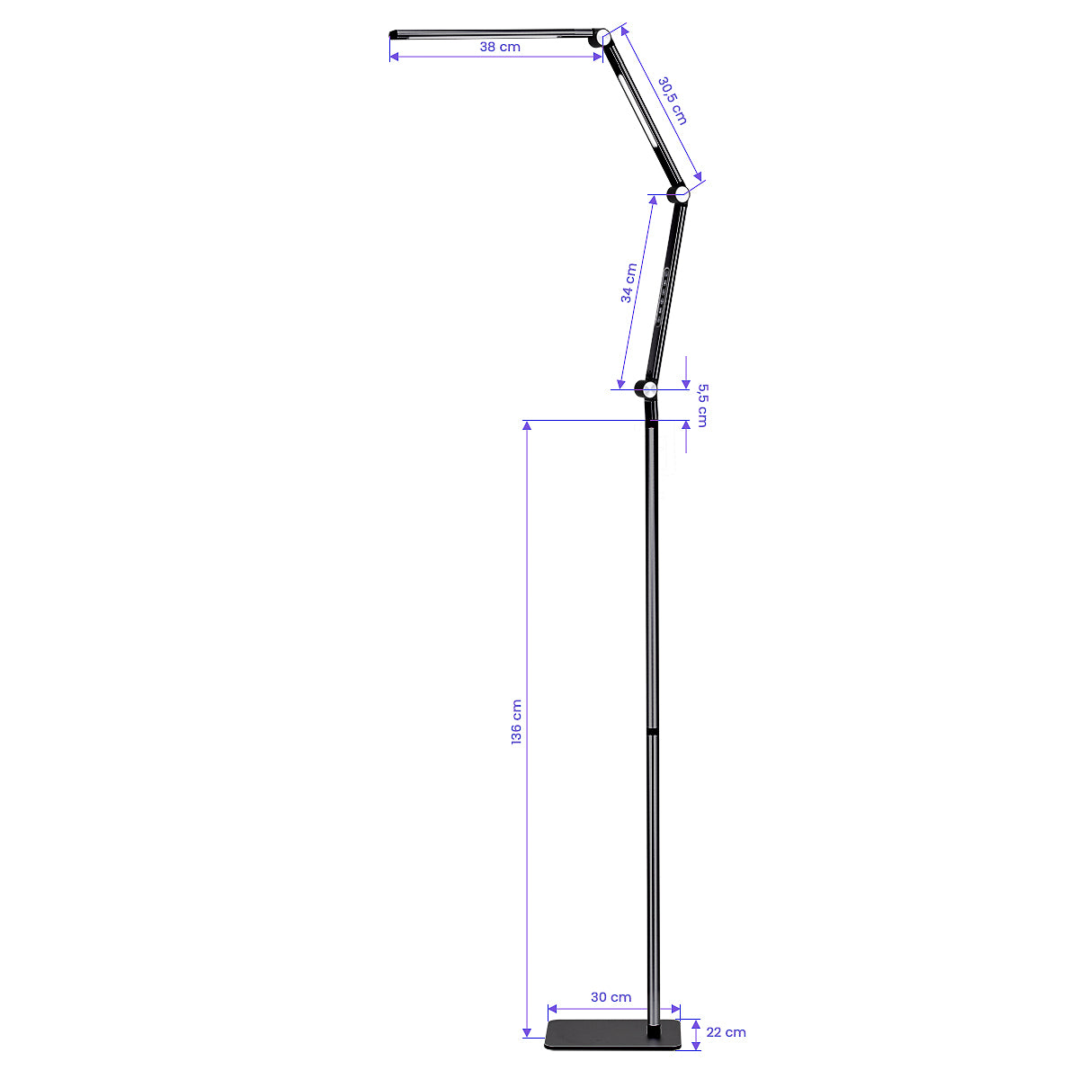 Kosmetologinė procedūrų lempa Yoga, juoda