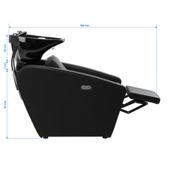 Kirpyklos plautuvė Gabbiano Emma su elektriniu kojų atlošu – juoda