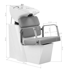 Kirpyklos plautuvė Gabbiano Porto, pilkos sp.