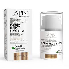 APIS DEPIQ PRO SYSTEM Depigmenting night cream-mask with α-arbutin 1%, 50 ml