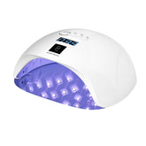 UV LED Lempa OCHO NAILS X13 65W balta su veidrodiniu dugnu