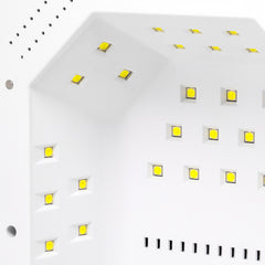 LED UV Lempa OCHO NAILS X22 72W bevielė balta su veidrodiniu dugnu