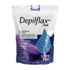 Depilflax vaškas granulėmis „Ultraflex Blue“, 1 kg