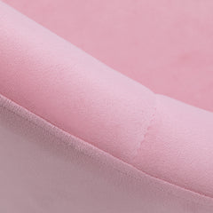 Kosmetologinė kėdė 4Rico QS-BL12G – rožinė, su aukso spalvos pagrindu