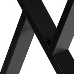 Manikiūro stalas Momo 04-BL – baltas su juodomis kojelėmis