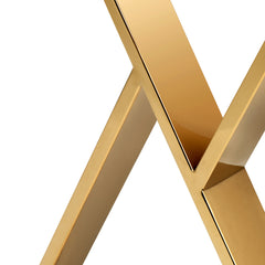 Manikiūro stalas su ištraukėju Momo 04-GL – baltas su auksinėmis kojelėmis