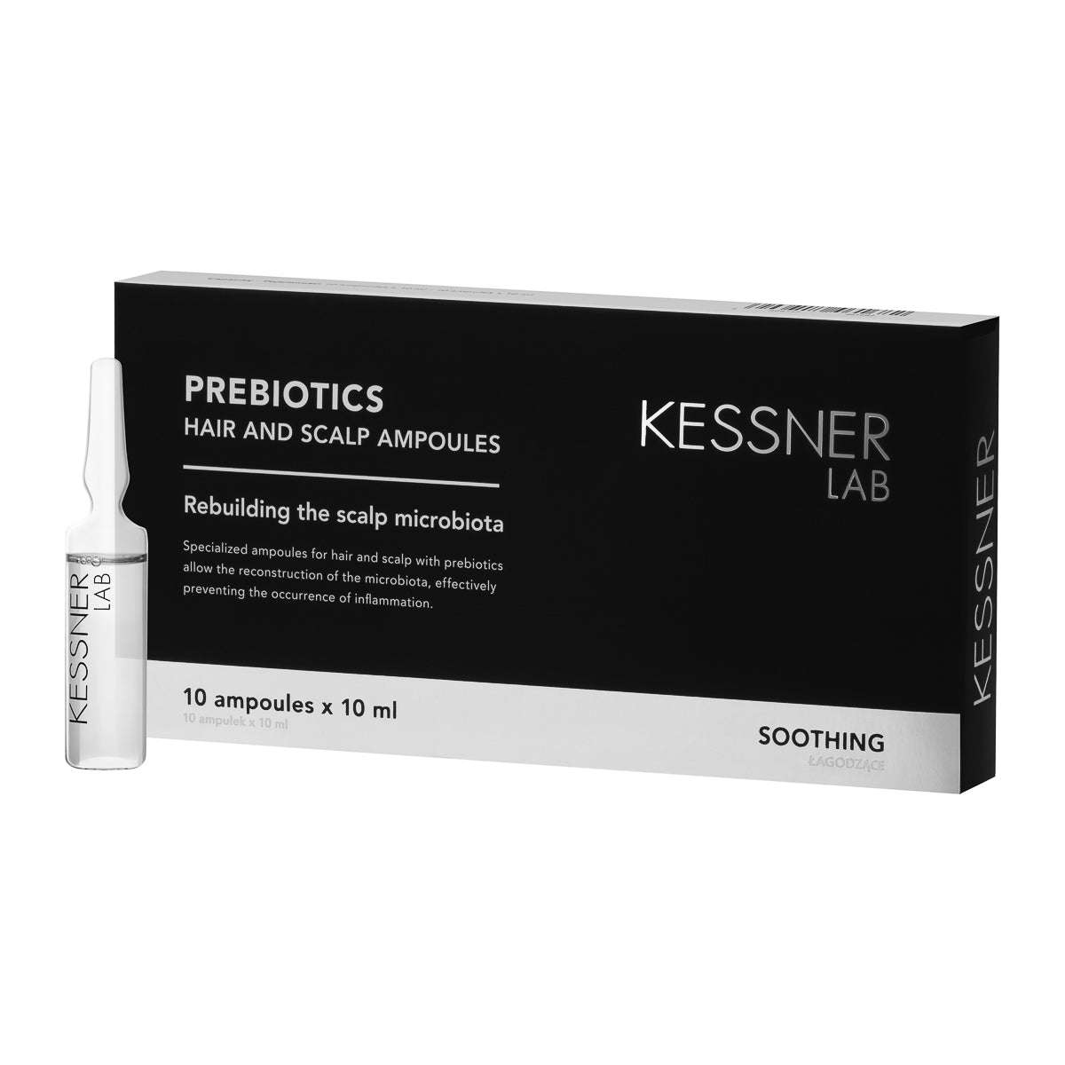Set of Kessner Lab ampoules: Prebiotic, Moisturising, Caffeine