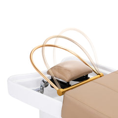 SPA plovimo lova Gabbiano Head Spa 017B su garais, šviesos terapija ir vandens masažu – smėlio spalvos