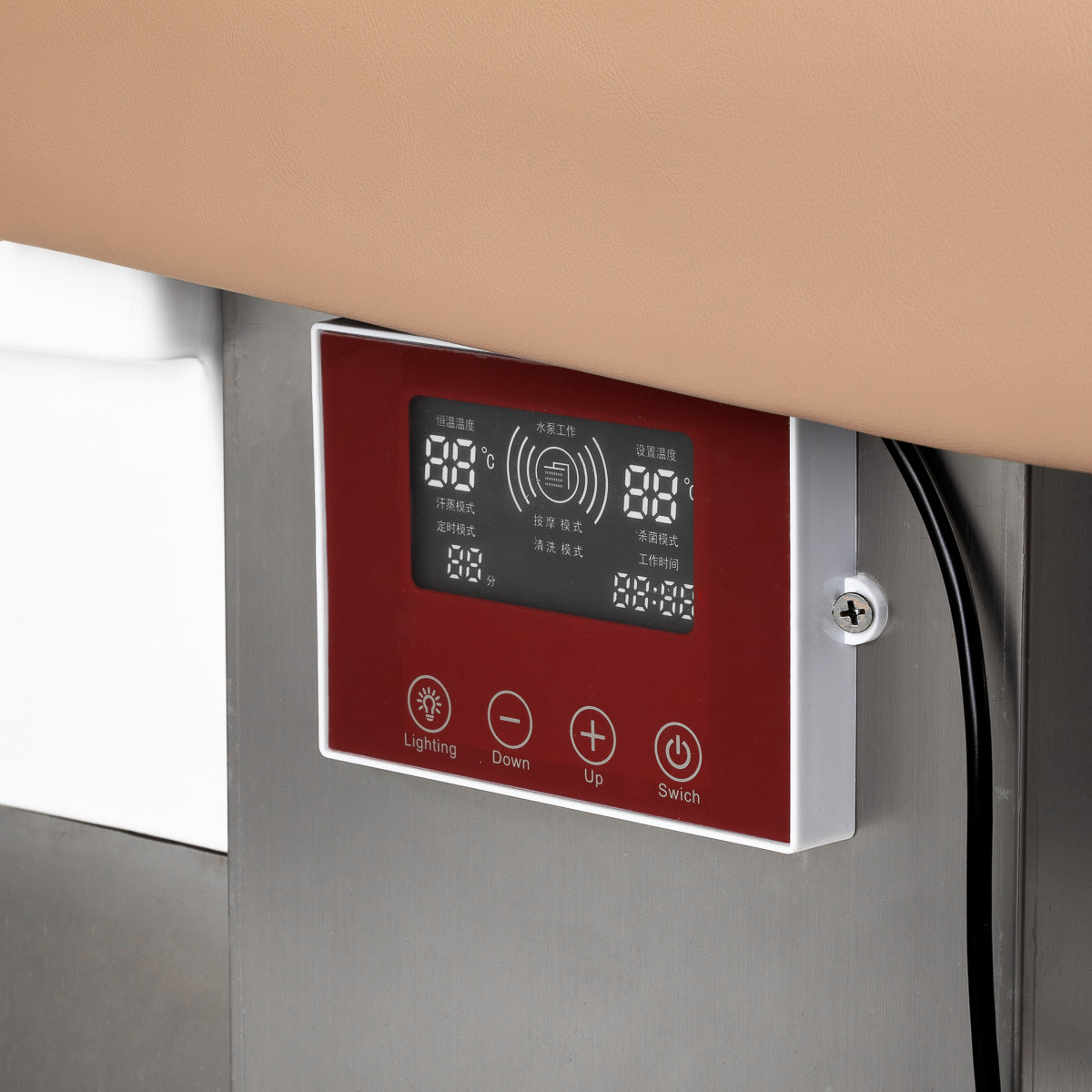 SPA plovimo lova Gabbiano Head Spa 017B su garais, šviesos terapija ir vandens masažu – smėlio spalvos