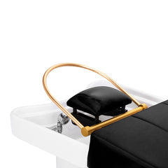 SPA plovimo lova Gabbiano Head Spa 017B su garais, šviesos terapija ir vandens masažu – juoda