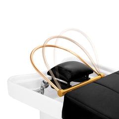 SPA plovimo lova Gabbiano Head Spa 017B su garais, šviesos terapija ir vandens masažu – juoda