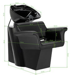 Hairdressing wash unit Gabbiano Lucca black