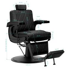 Kirpyklos kėdė Hair System BM88066 Black Pro, juoda