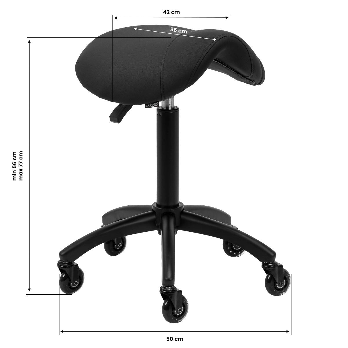 Kirpyklos kėdutė Gabbiano D032 – juodos spalvos