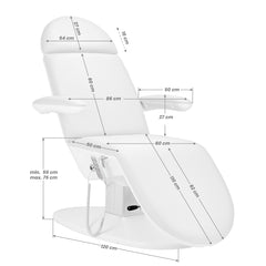 Elektrinis kosmetologinis gultas Eclipse 2240k su lopšio funkcija, 3 pavaros – baltas