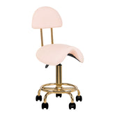 Cosmetic stool 6001-G gold – pink second category