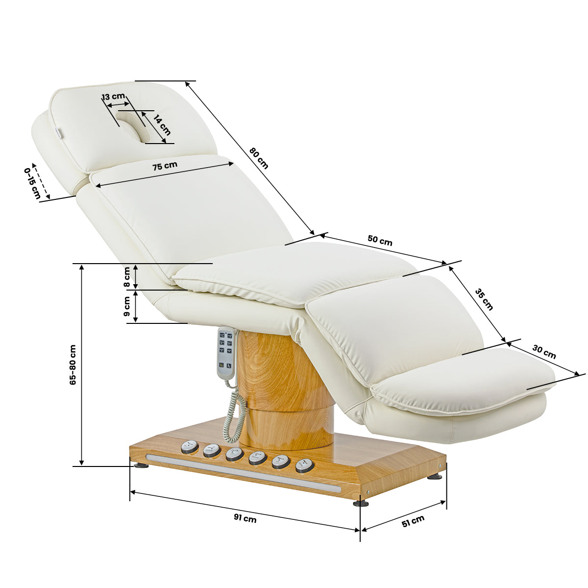 Electric cosmetic chair Sillon Cloud 3 motors cream
